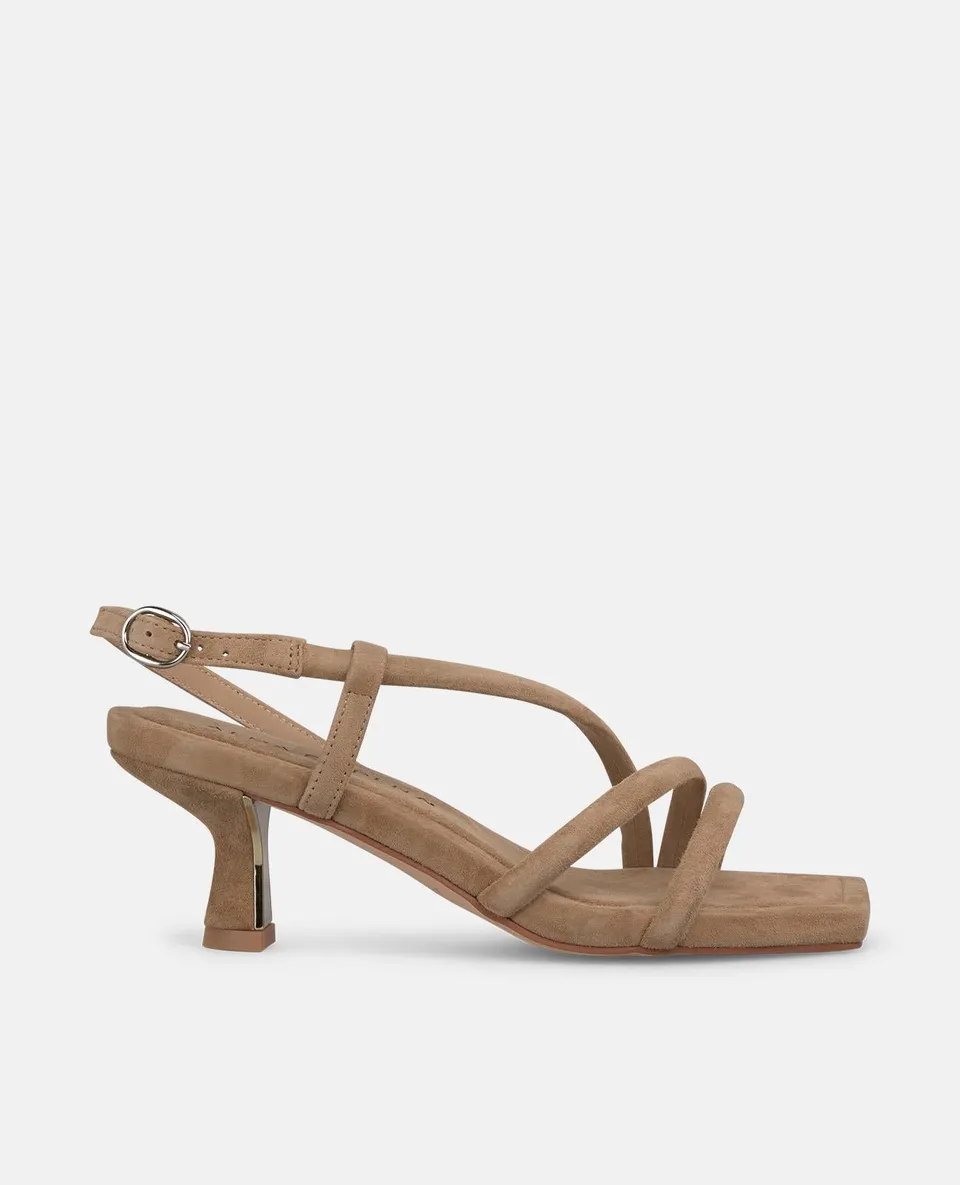 alma-en-pena-mini-suede-sandale-camel-5-5-cm-eckig image 1