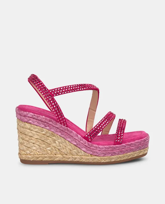 alma-en-pena-keil-sandale-strass-fuchsia-eckig-9-8-cm-keilabsatz image 1