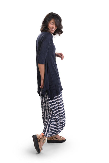 alembika-ash-crinkle-punto-pants-navy-damen-hose-mit-gummibund image 3