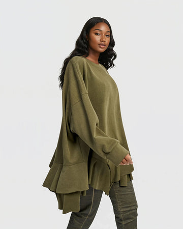 alembika-urban-sahara-oversize-top-olive image 3