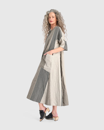 alembika-urban-daybreak-oversized-kleid-sand-streifen-ud120s image 2