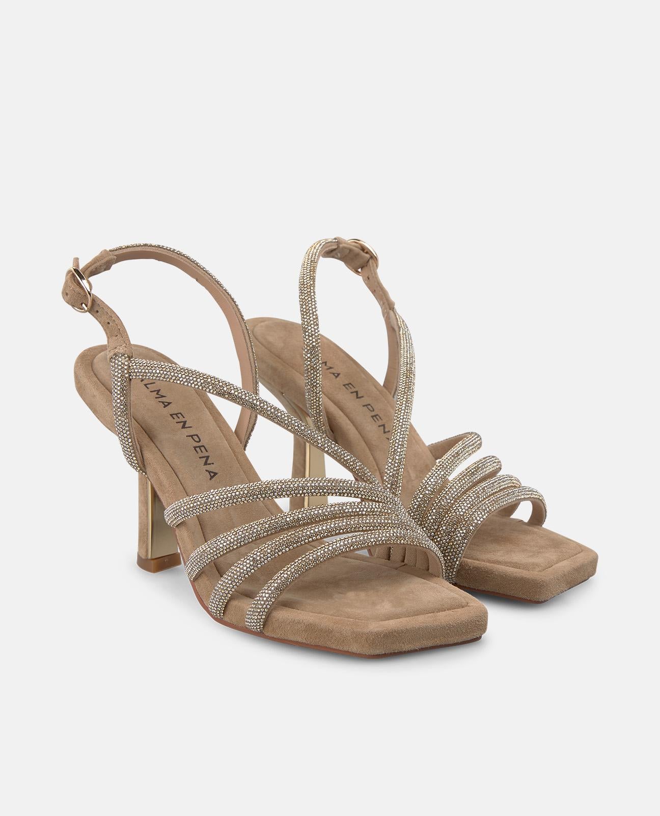 alma-en-pena-sandalette-tubular-gl-nzend-sandalen-heels-9-cm-absatz-beige image 2