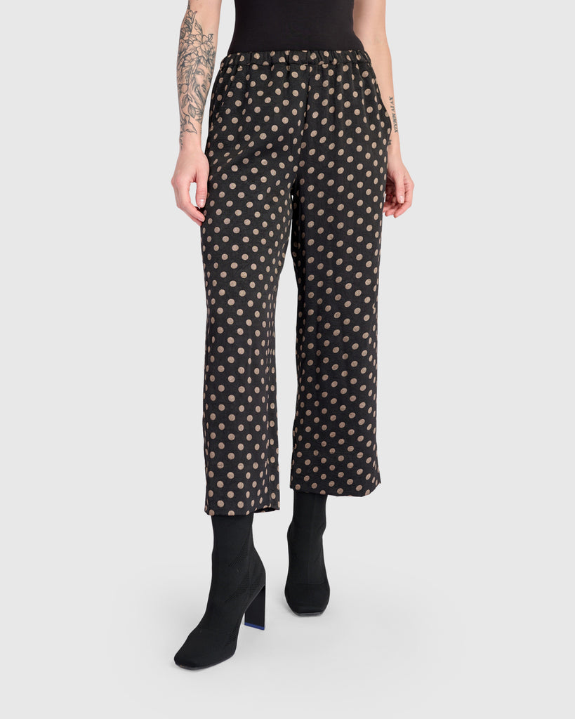 alembika-eclat-straight-pants-schwarz-bronze-dots image 1