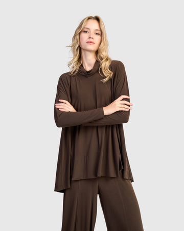 alembika-essential-slinky-swing-turtleneck-tunika-sepia image 2