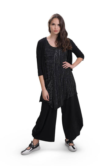 alembika-essential-rib-cardigan-schwarz-v-ausschnitt-strickjacke image 5