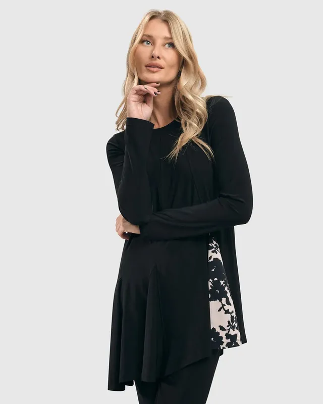 alembika-tekbika-asymmetry-tunic-top-floral-tunika image 1