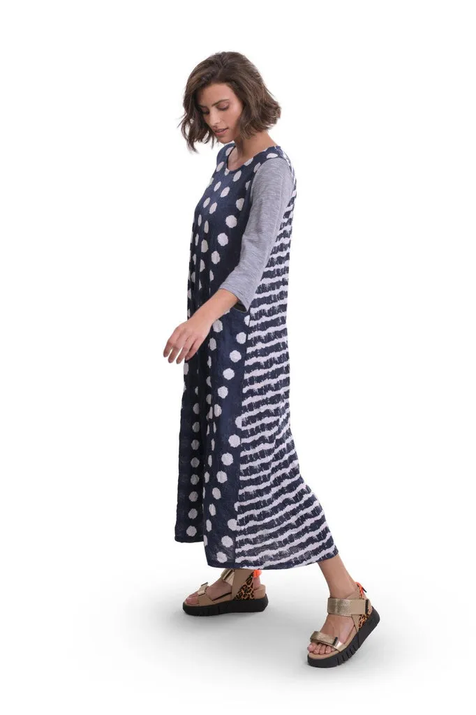 alembika-duet-crinkle-maxikleid-navy image 1