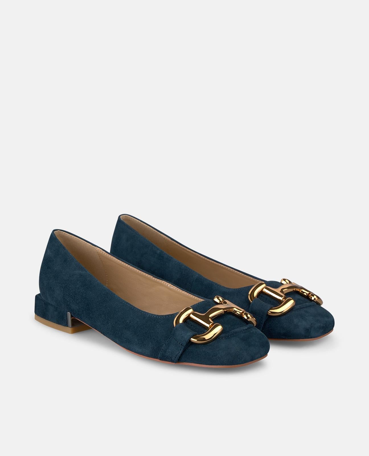 alma-en-pena-flacher-slipper-mit-steigb-gel-marineblau image 2