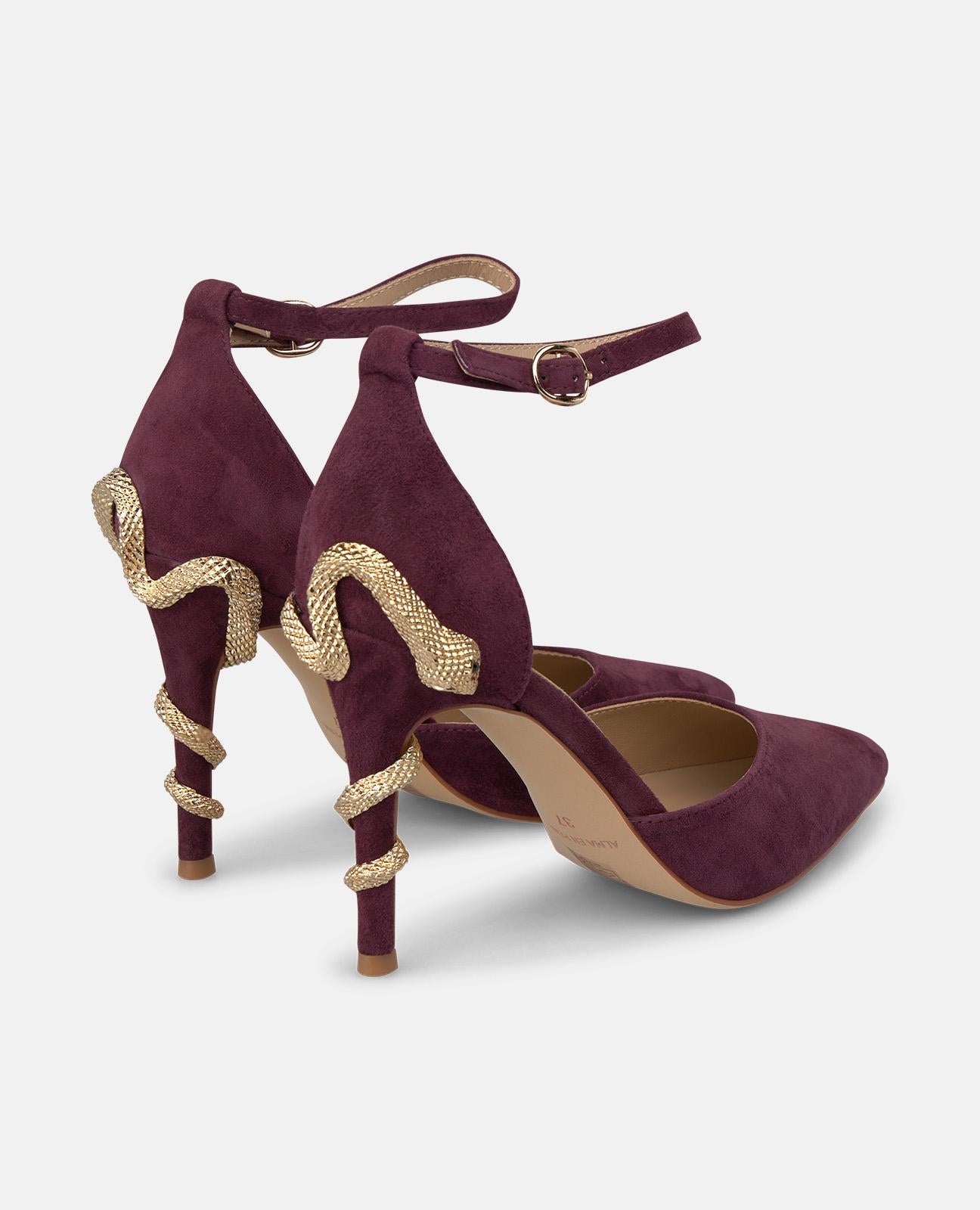 alma-en-pena-shoe-with-snake-heel-damen-pumps-bordeaux-10cm image 3