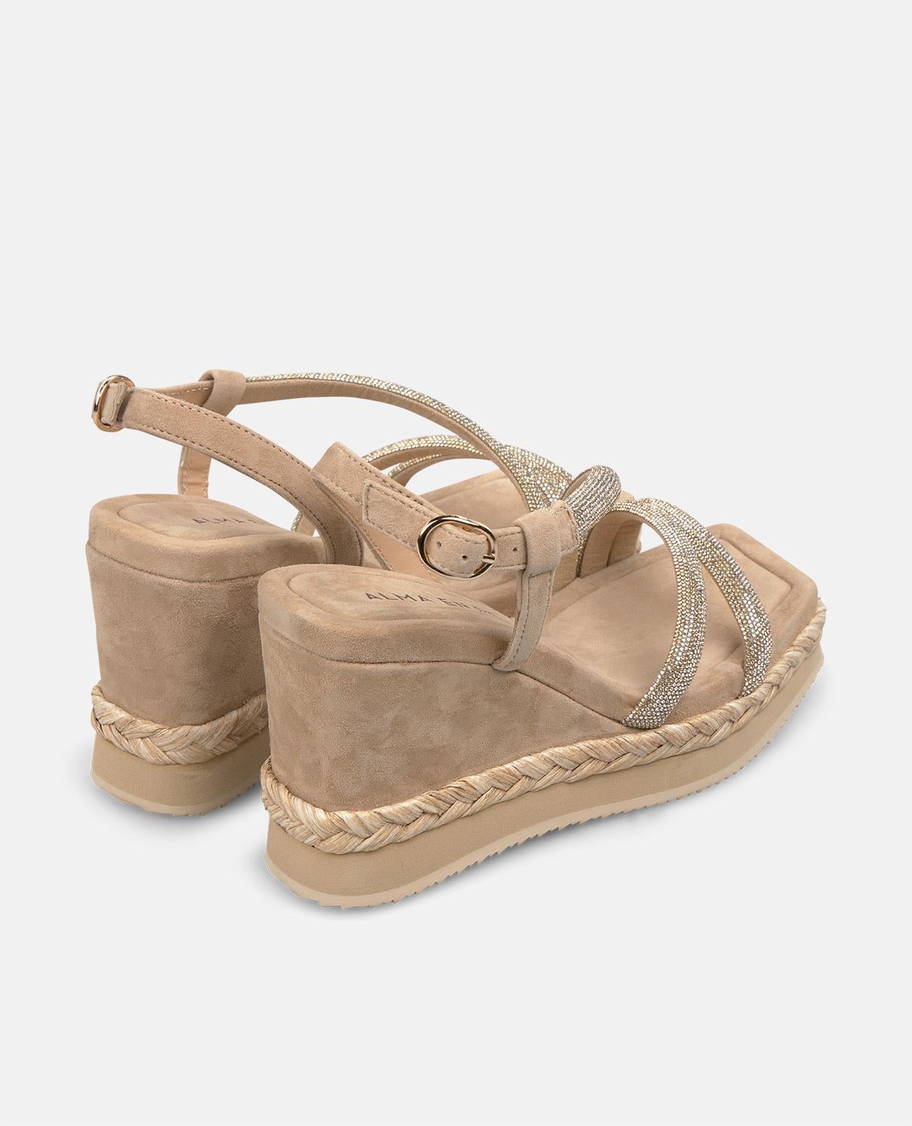 alma-en-pena-wedge-keilsandalette-arena-geflochten-strass-9-8-cm image 3