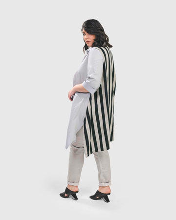 alembika-bars-button-down-tunika-shirt-stripe image 7
