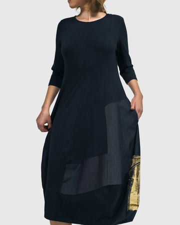 alembika-lexington-crew-cocoon-kleid-navy image 3