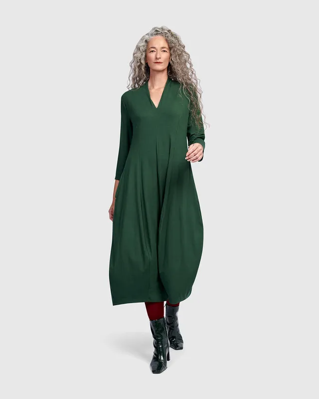 alembika-essential-cocoon-dress-jungle-midikleid image 1