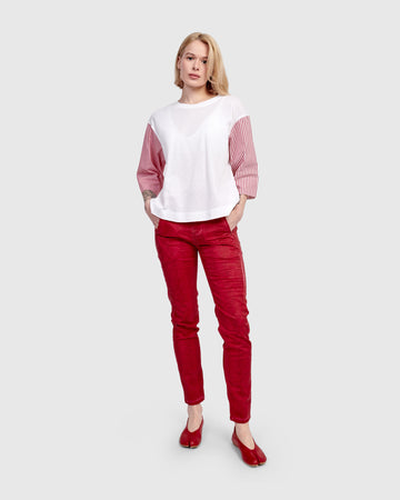 alembika-serpent-iconic-stretch-jeans-red-damen-mid-rise-slim-hose image 4