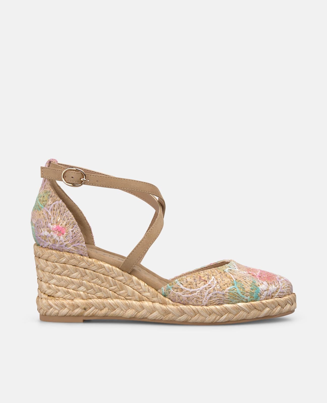 alma-en-pena-espadrille-sandale-t-rkis-stoff-keilabsatz-6-5-cm image 2