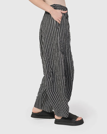 alembika-urban-pinstripe-crinkle-lantern-hose-silber-schwarz image 6