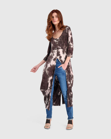 alembika-homebound-button-dress-braun-pink-tie-dye image 2