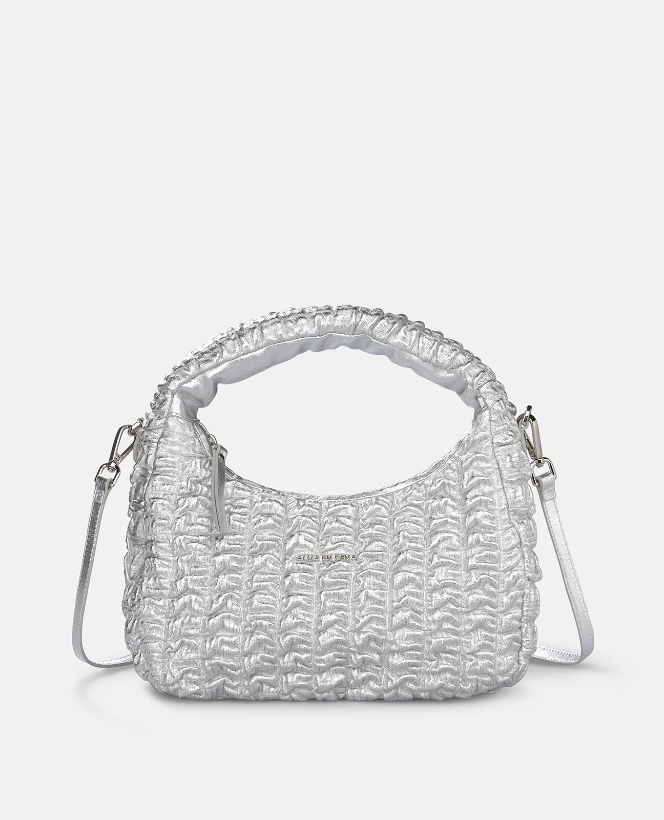 alma-en-pena-embossed-bag-leder-umh-ngetasche-silber-gepr-gt image 3