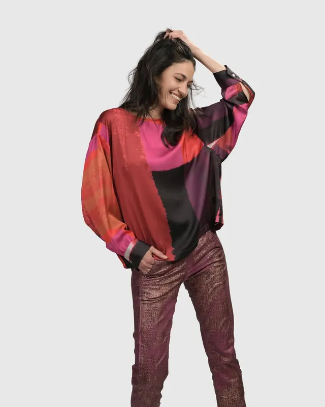 alembika-sunset-strip-boxy-top-magenta image 1