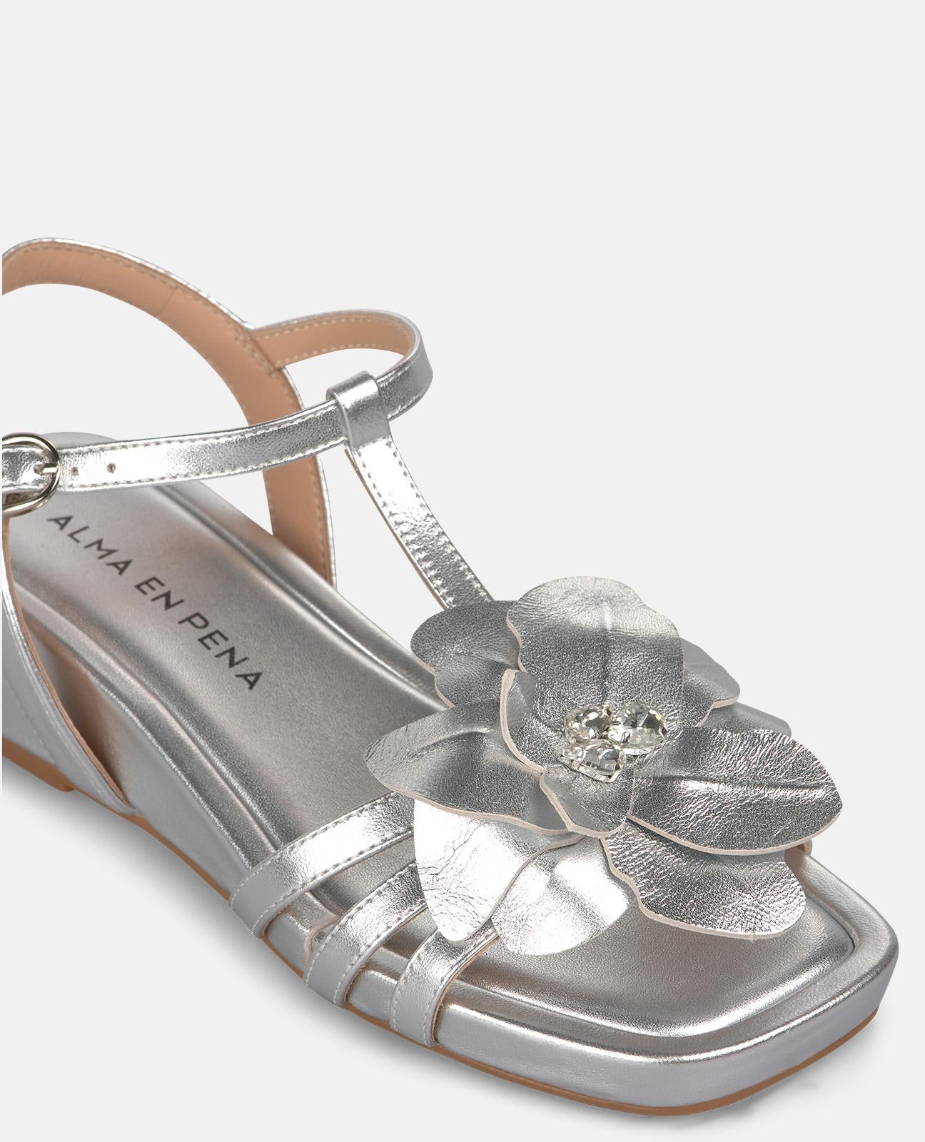 alma-en-pena-wedge-sandals-floral-keilsandale-silber image 4