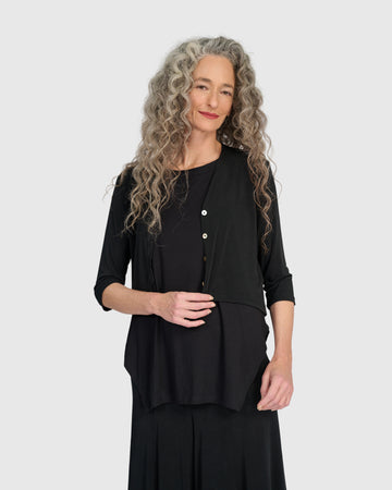 alembika-essential-slinky-cardigan-cropped-schwarz image 2