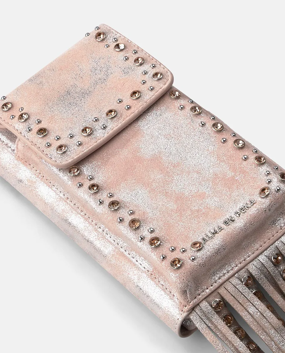 alma-en-pena-natalia-clutch-rosa-strass-umh-ngetasche-leder image 1