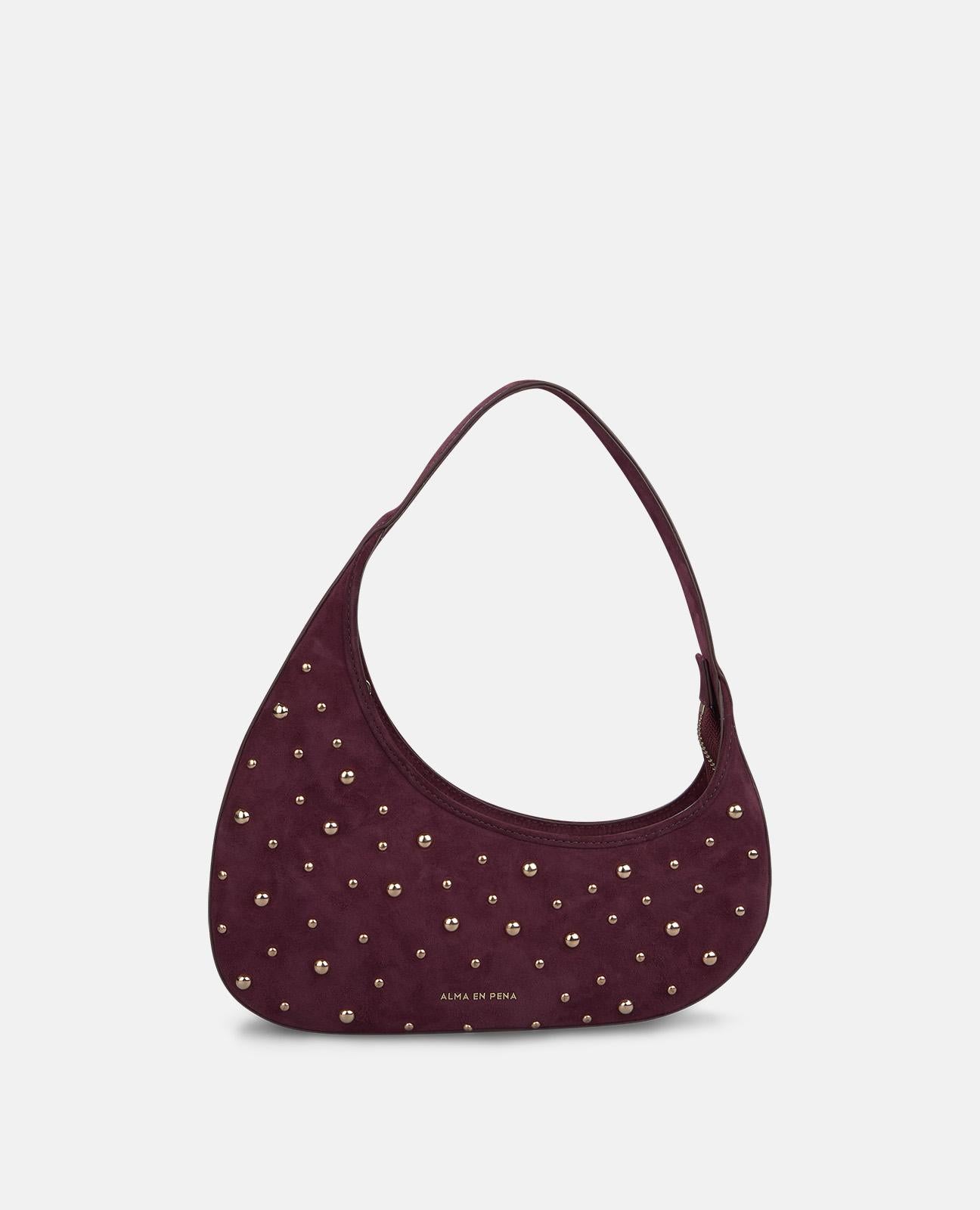 alma-en-pena-alfa-64788-hobo-bordeaux-nappa-wildleder-mit-nieten image 2