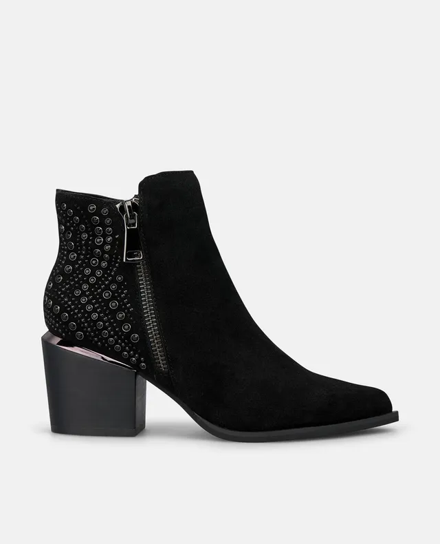 alma-en-pena-stiefeletten-wildleder-schwarz-strass-7-3-cm image 1