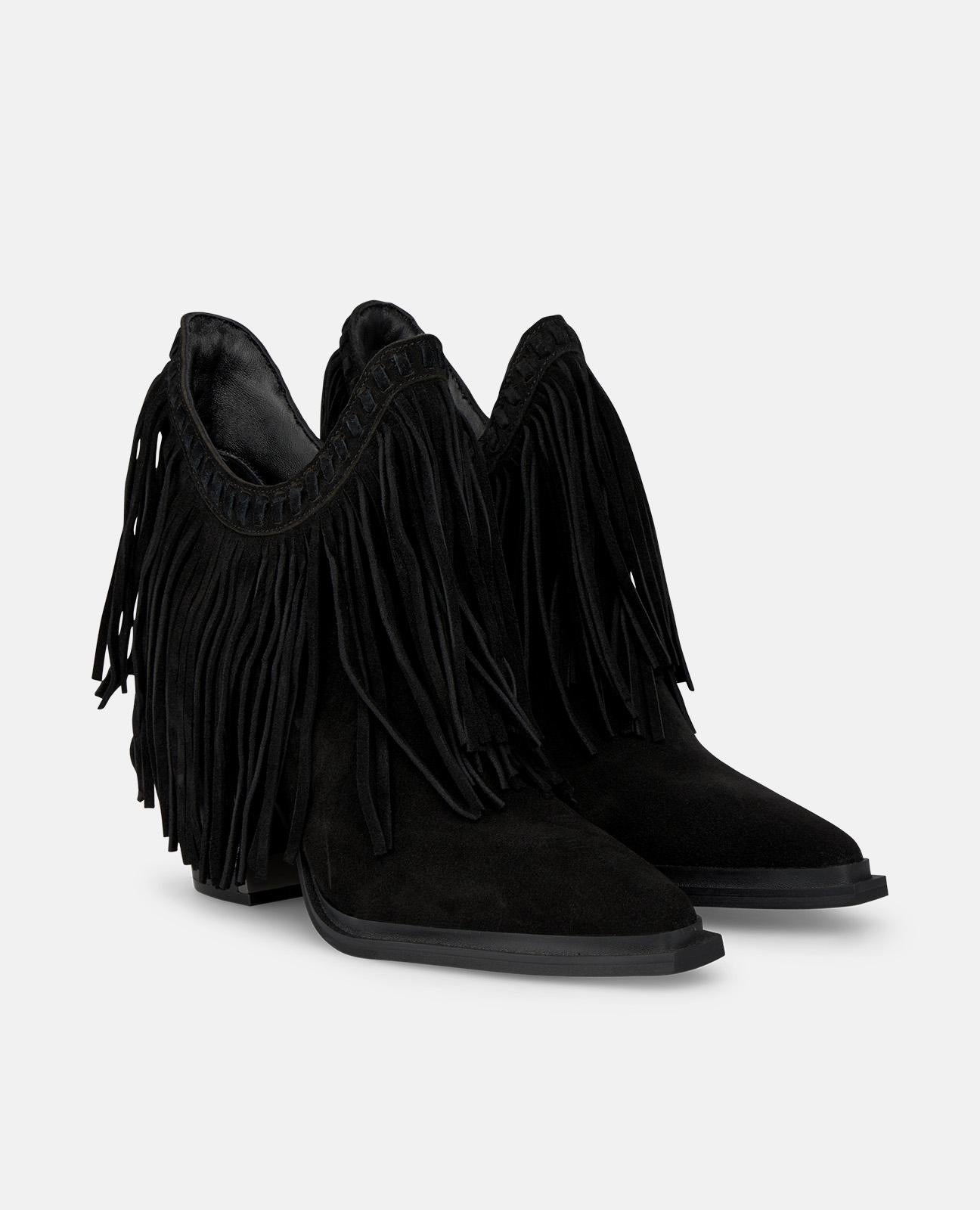 alma-en-pena-long-fringed-bootie-stiefeletten-schwarz-9-5-cm image 2