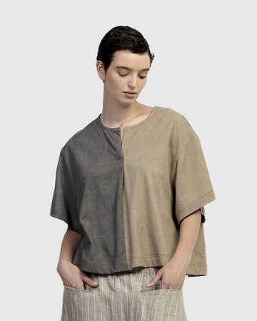 alembika-urban-agave-top-mix-cropped-shirt image 2
