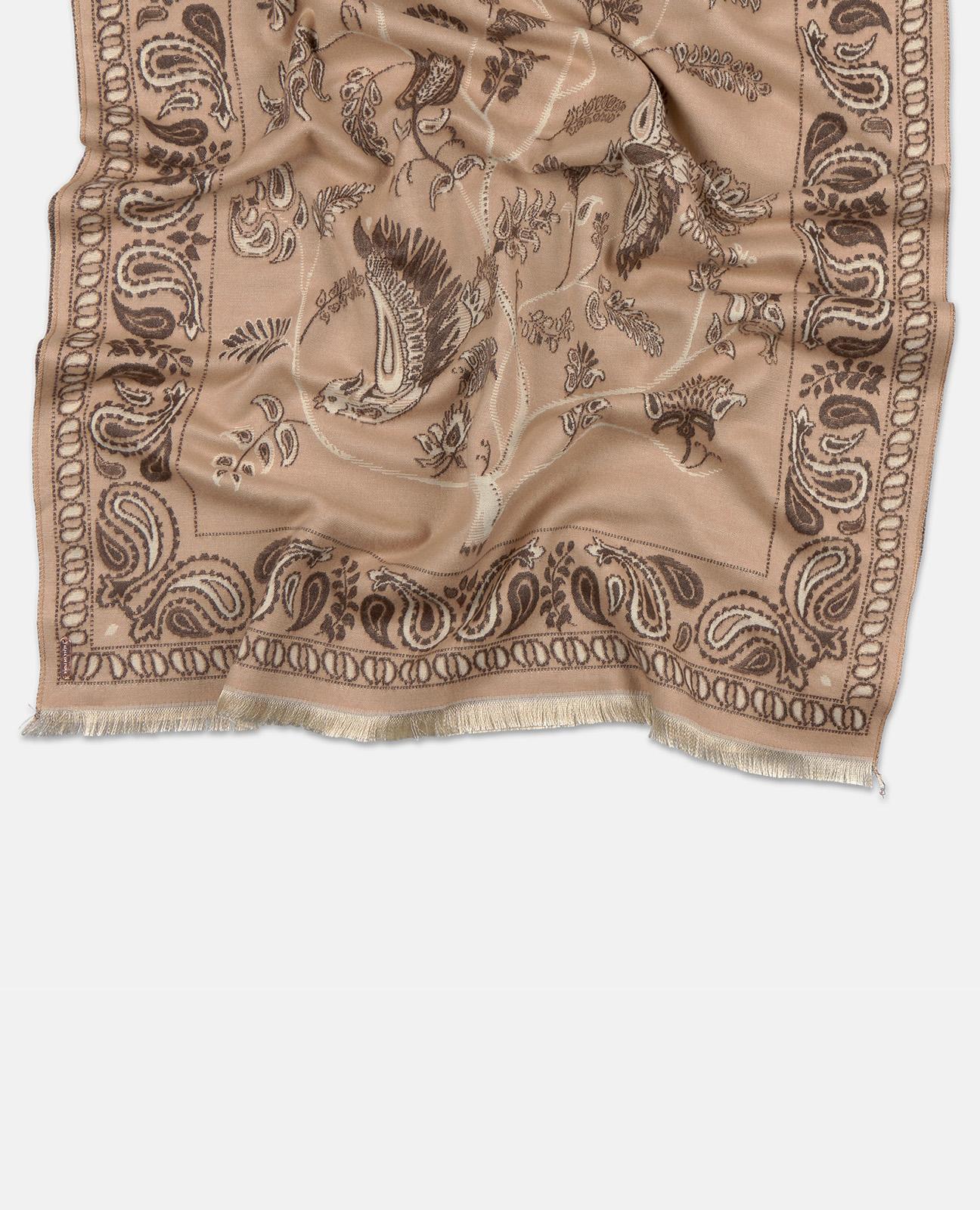 alma-en-pena-rectangular-scarf-rechteckschal-beige-botanik-print image 4
