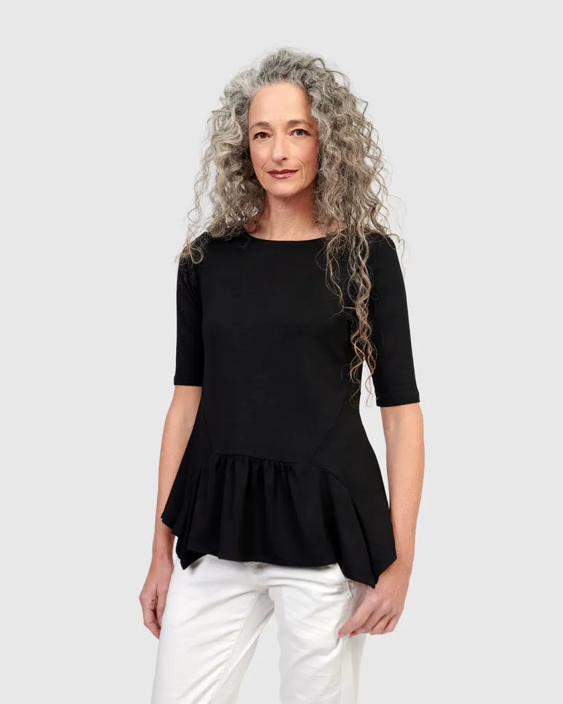 alembika-addison-flouncy-tee-schwarz-jersey-shirt image 1
