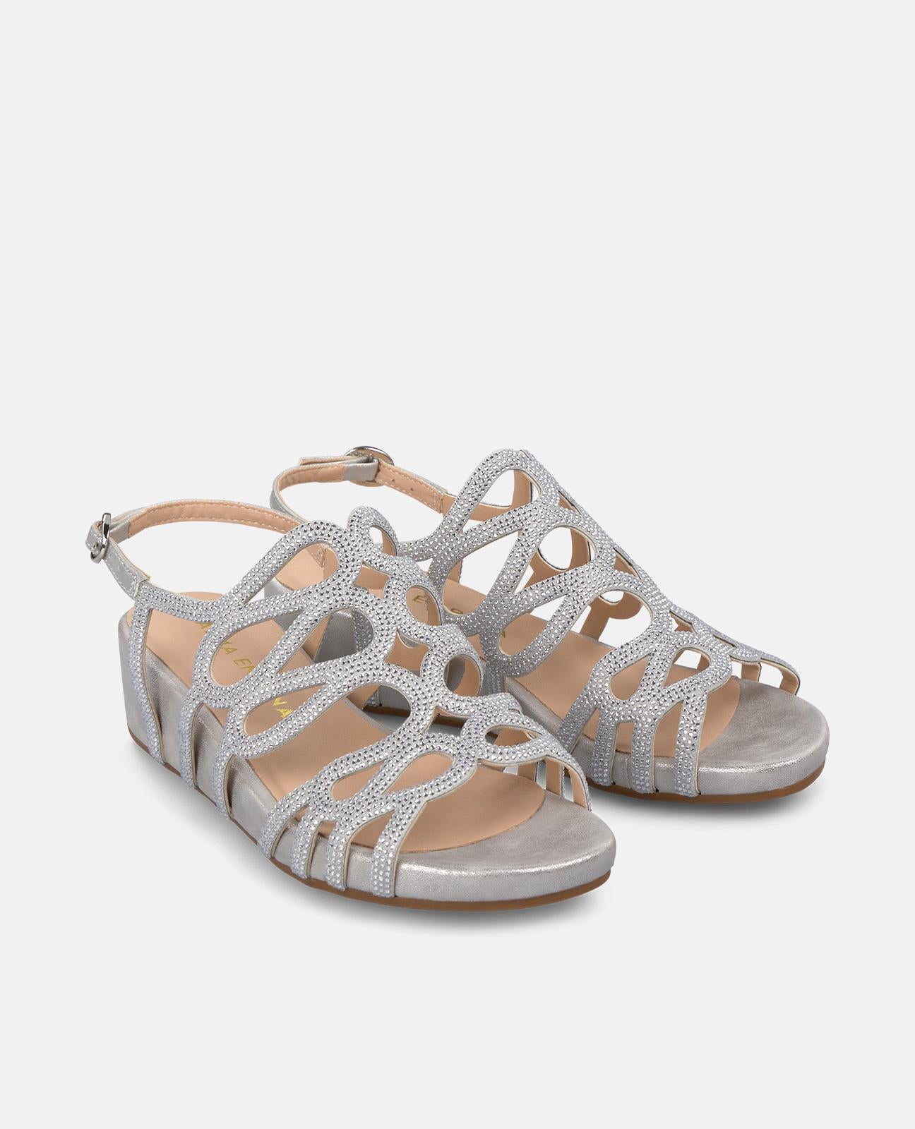 alma-en-pena-keilsandalette-voll-strass-4-5-cm-keil-silber image 2