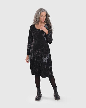 alembika-echo-cocoon-kleid-smoke-jacquard image 6