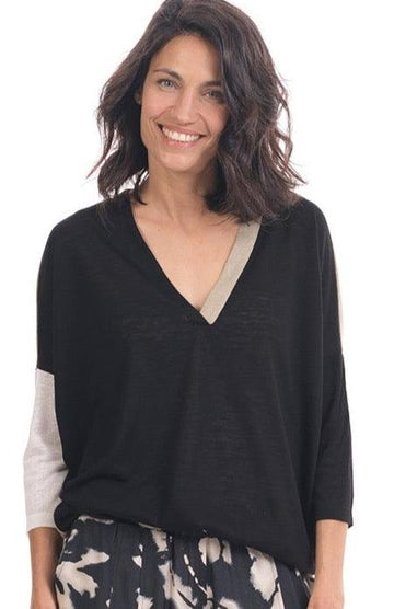 alembika-colorblock-top-black-multi-damen-top image 6