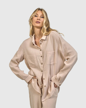 alembika-recreation-button-down-top-sand-blusenhemd-aus-musselin image 3