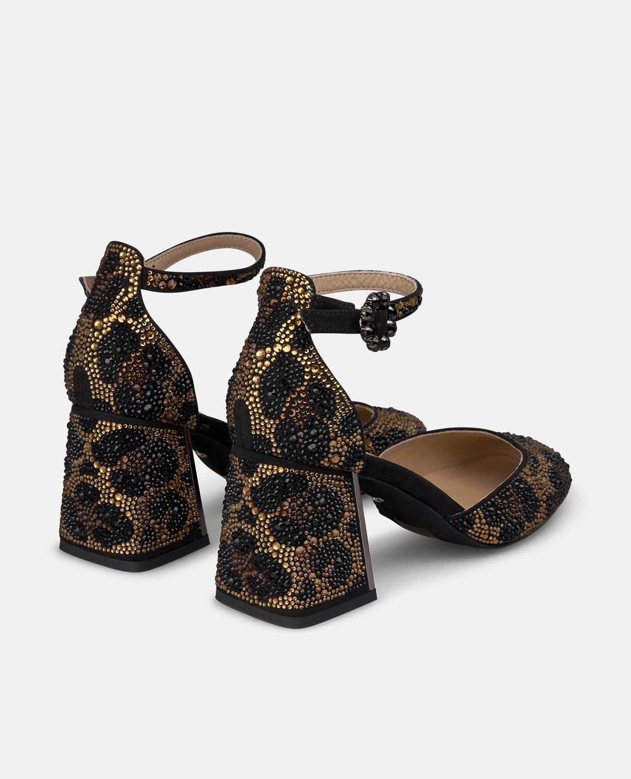 alma-en-pena-animal-print-pumps-schwarz-7-cm-strass image 3
