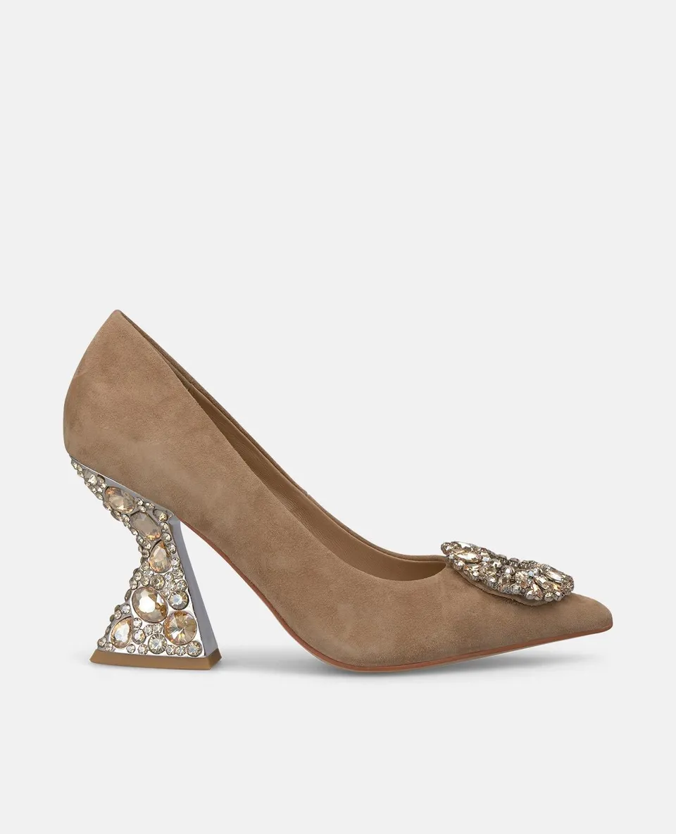 alma-en-pena-high-heel-pumps-mit-juwel-absatz-und-brosche-8-cm-camel image 1