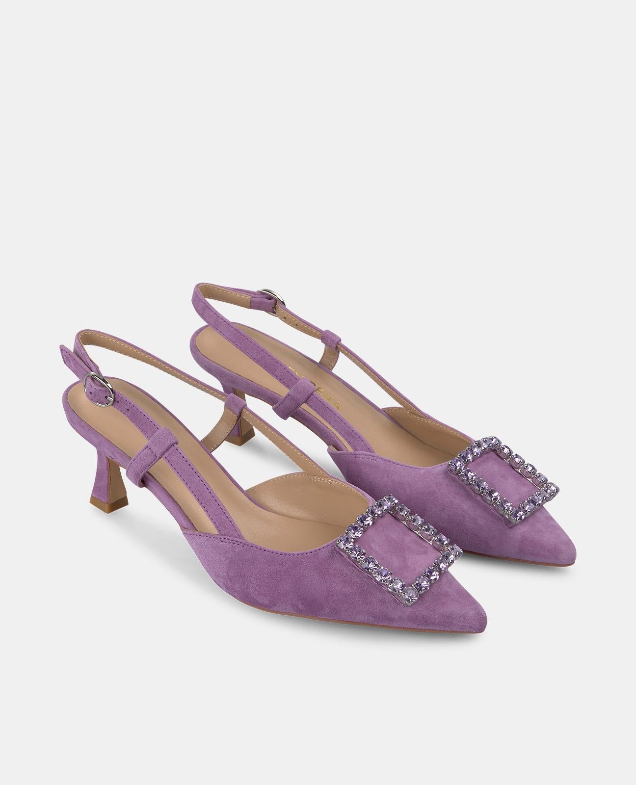 alma-en-pena-kitten-buckle-slingbacks-violett-6-cm-mit-strass image 2