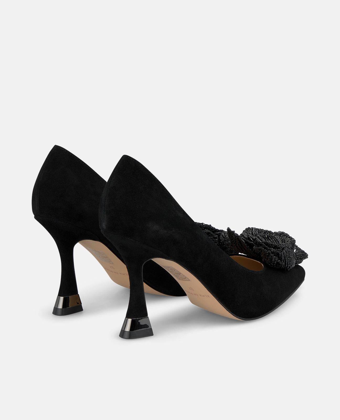 alma-en-pena-pumps-mit-perlen-blume-schwarz-9-cm image 3