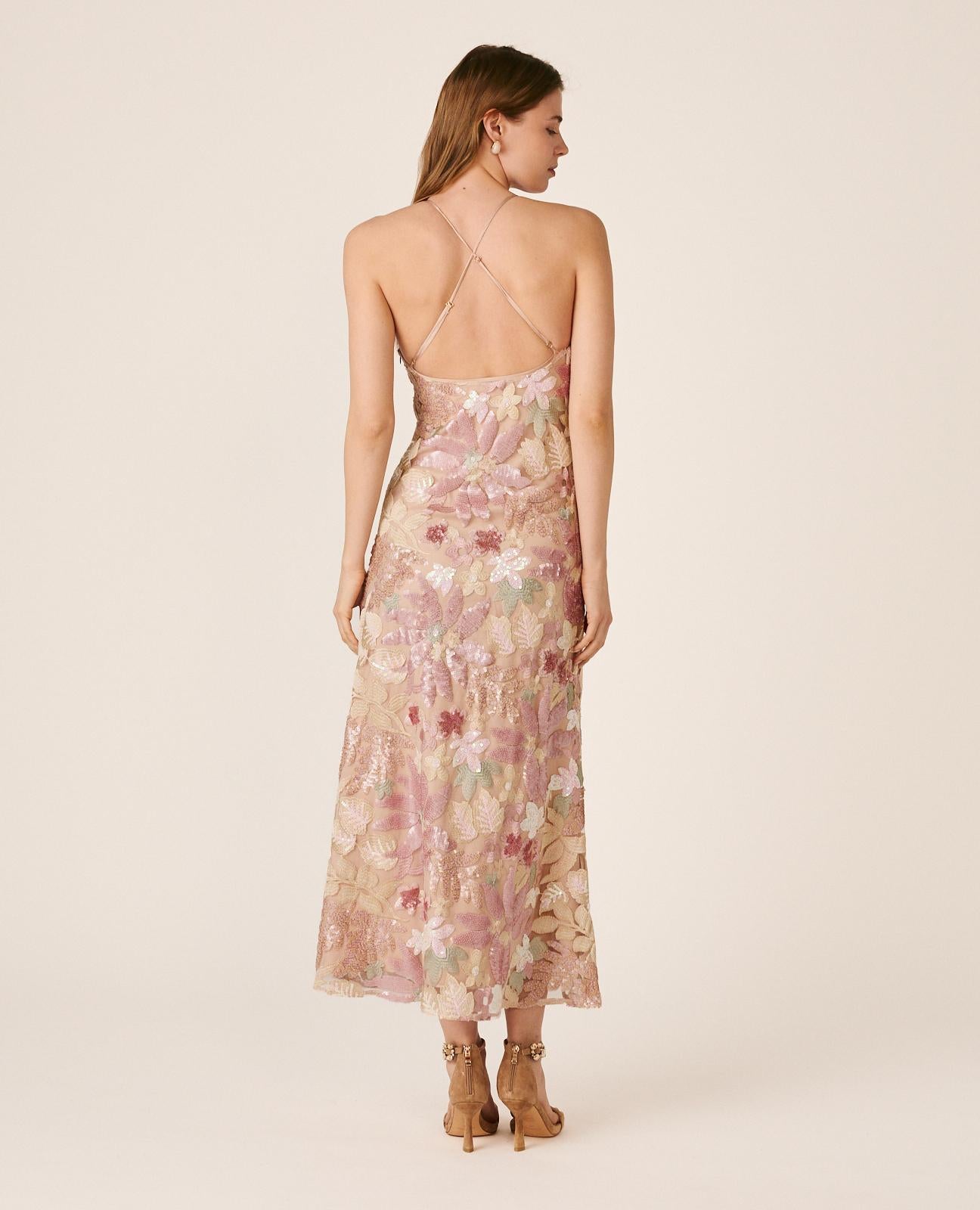 alma-en-pena-alfa-63336-pailletten-midikleid-floral-rosa image 7