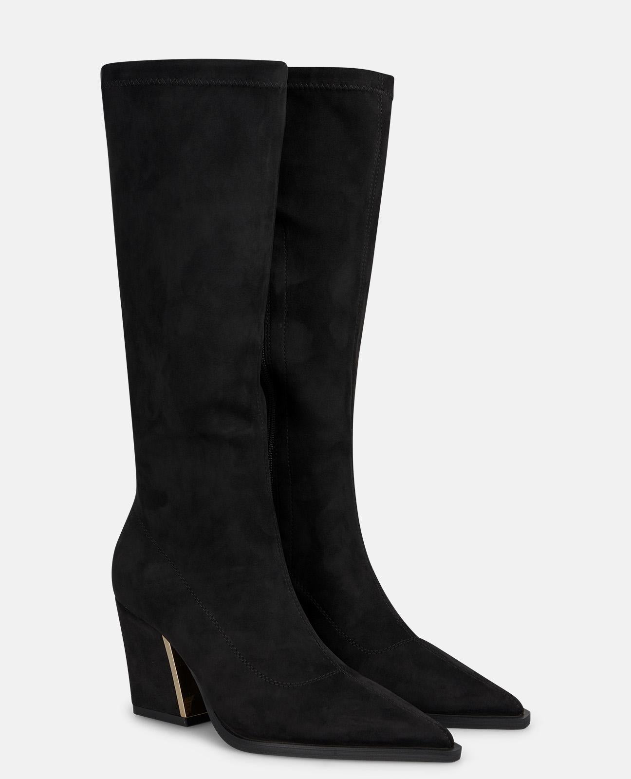 alma-en-pena-high-top-stiefel-schwarz-stoff-8-cm-blockabsatz image 2