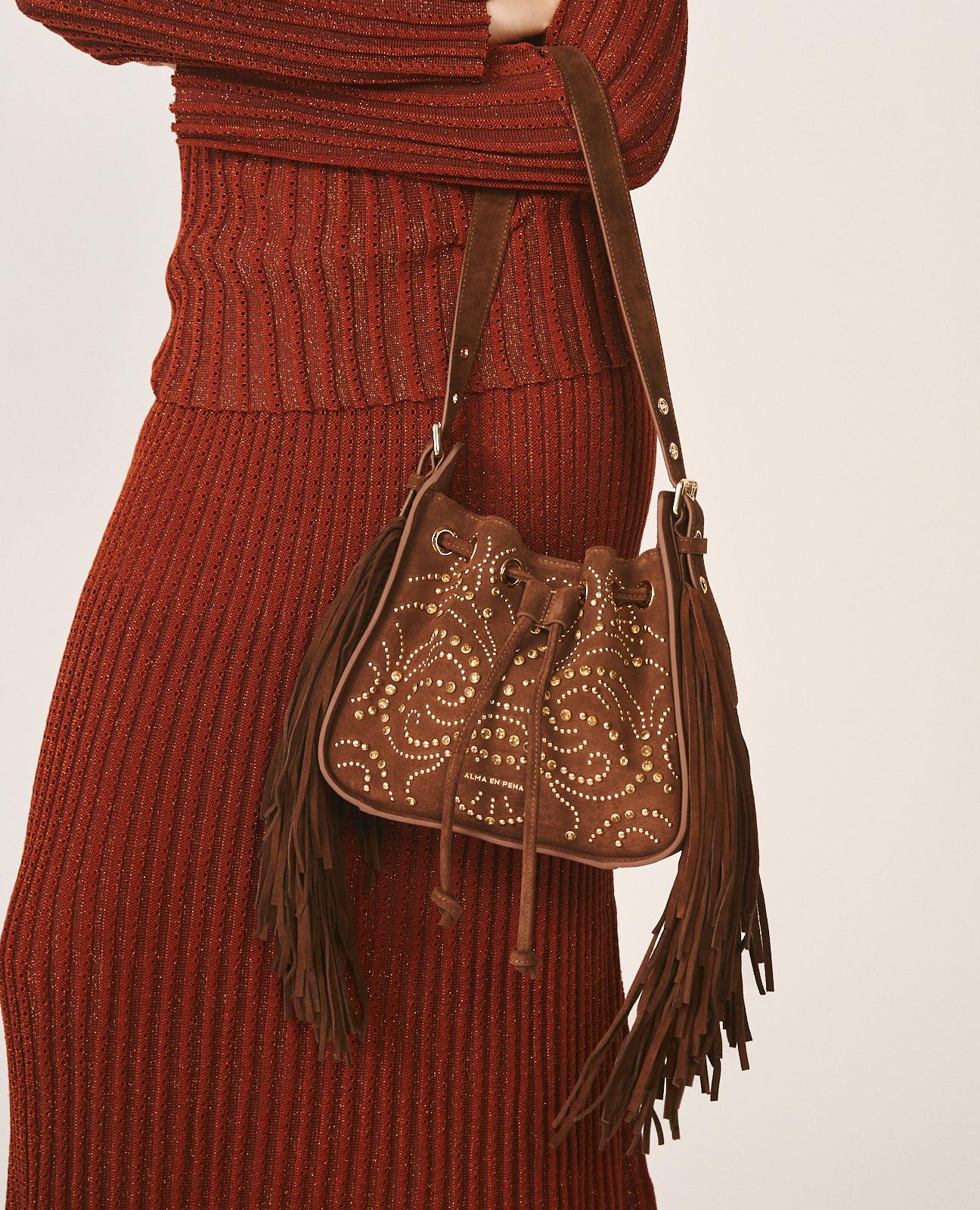 alma-en-pena-alfa-64785-serraje-leder-umh-ngetasche-mit-strass-camel image 3