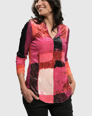alembika-sunset-strip-v-neck-pullover-in-magenta image 2