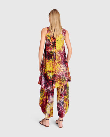 alembika-scattered-tunic-tank-damen-tunika-raspberry-gold image 6