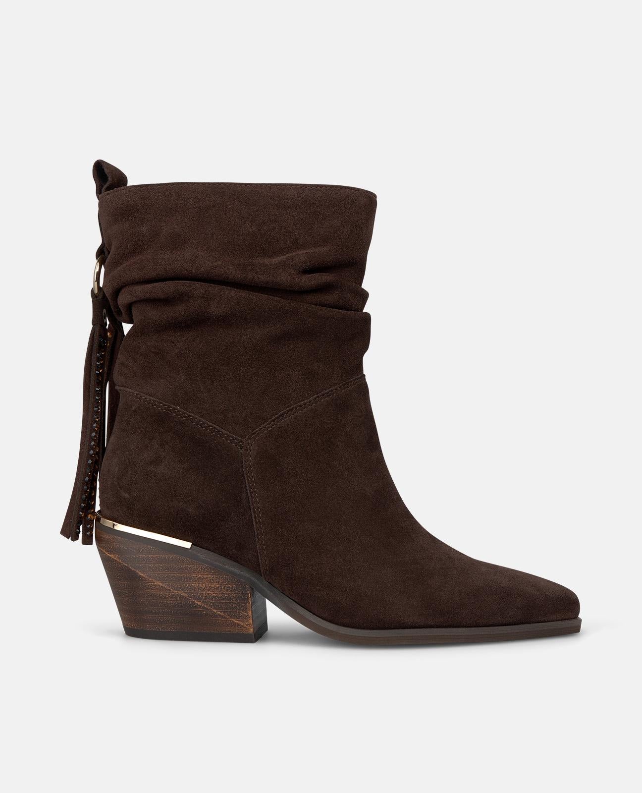 alma-en-pena-stiefelette-braun-suede-fransen-blockabsatz-6-5-cm image 1