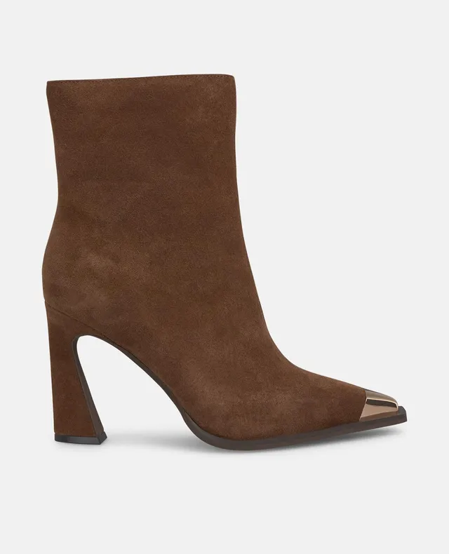 alma-en-pena-stiefelette-mit-metallic-zehenkappe-und-9-cm-absatz-in-camel image 1
