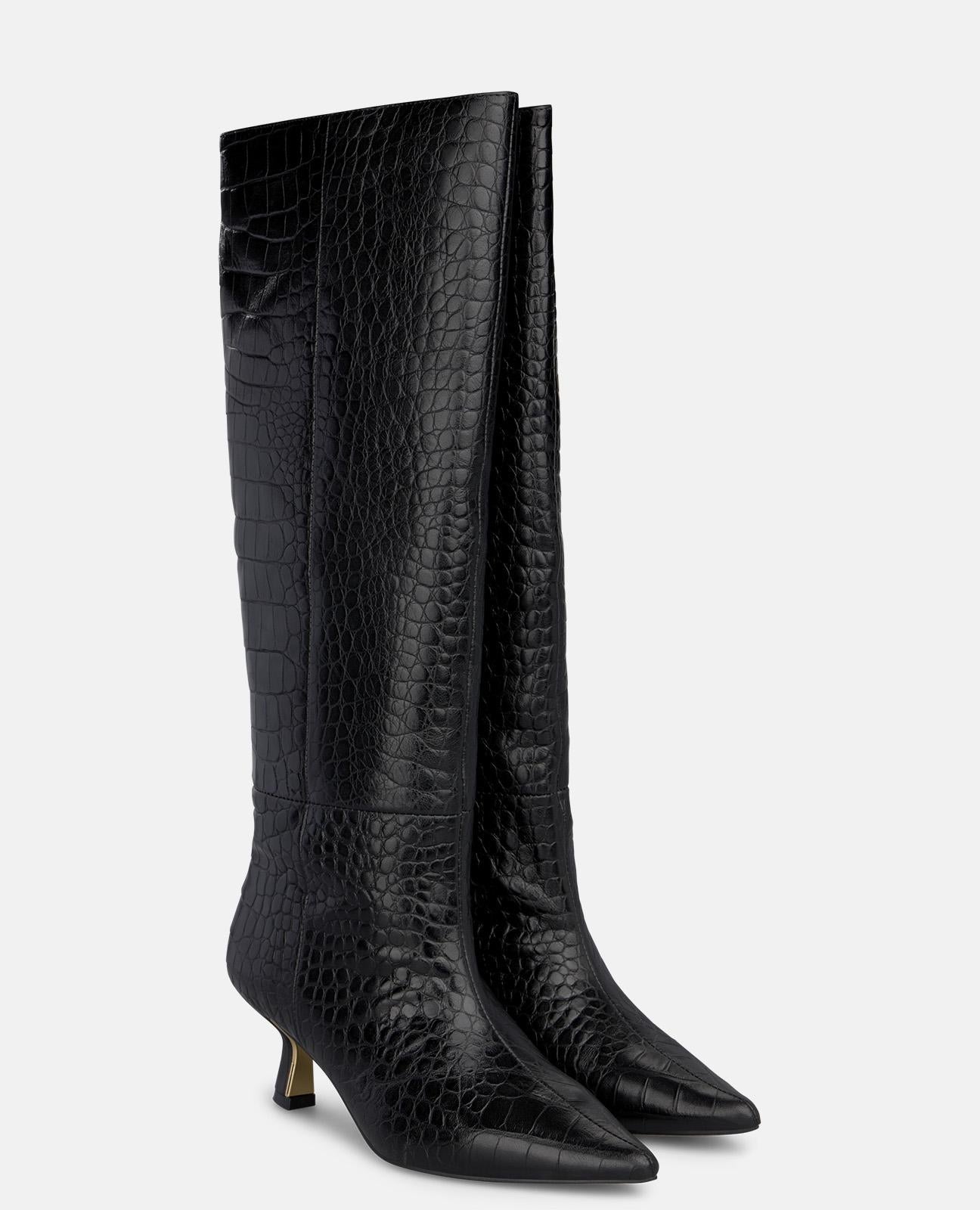 alma-en-pena-animal-print-leder-stiefelette-schwarz-5-5-cm image 2