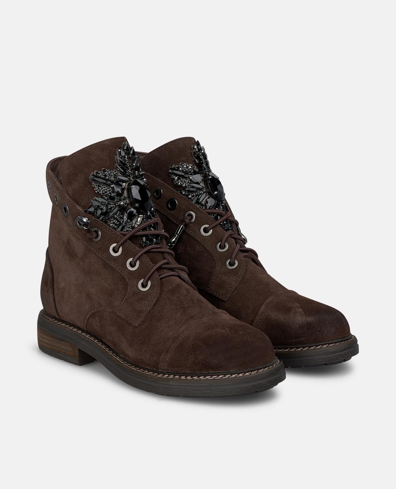 alma-en-pena-military-schn-rboots-braun-veloursleder-3-cm-absatz image 2