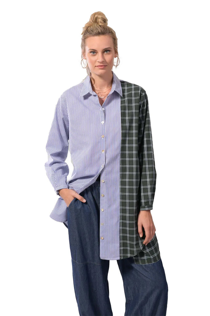 alembika-timeless-tunic-shirt-plaid-baumwoll-tunikahemd image 1